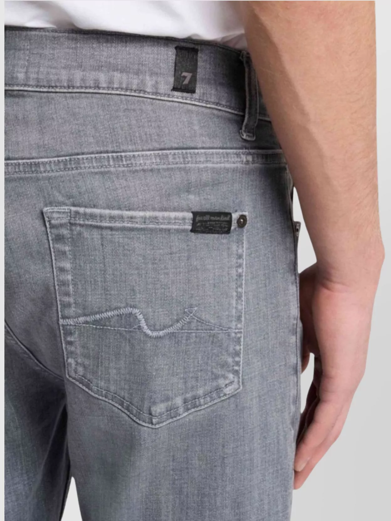 7 For All Mankind Tapered Jeans With Belt Loops And Pockets