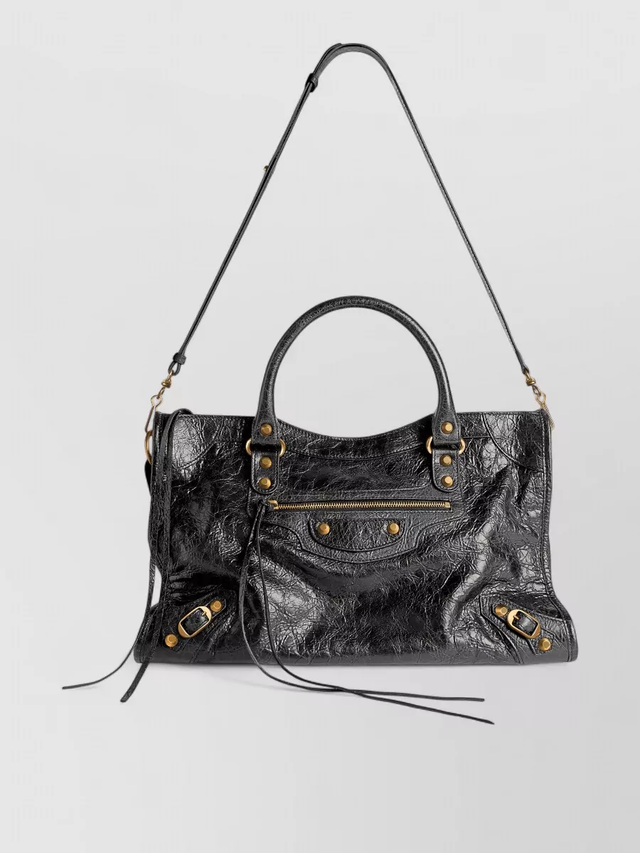 Balenciaga Le City Medium Leather Shoulder Bag