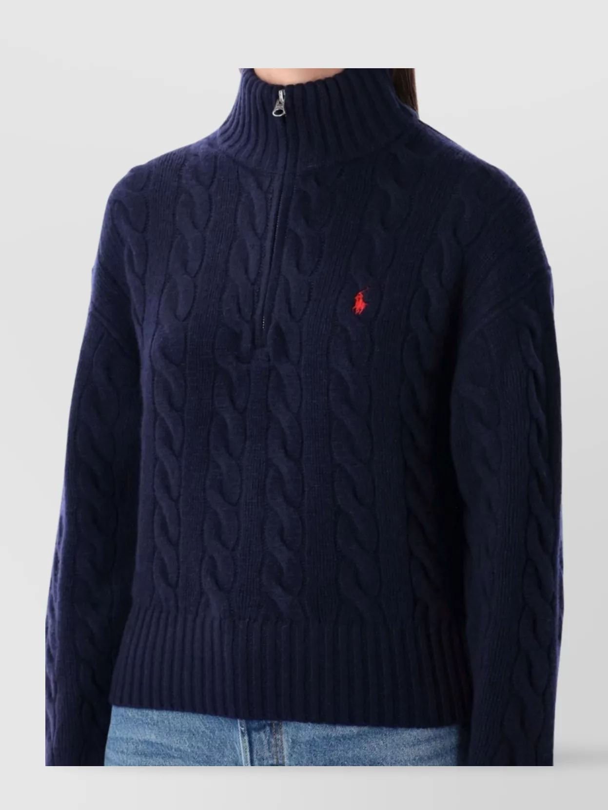 Polo Ralph Lauren Cable Knit Half Zip Sweater