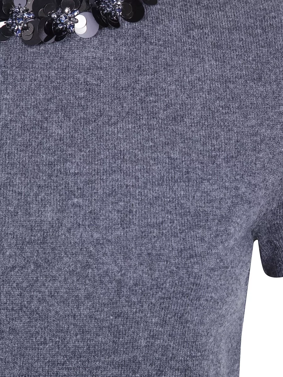 Simkhai Cashmere Short-Sleeve Knit Top