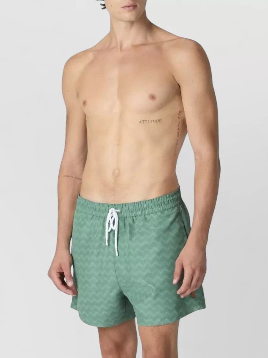 Missoni Zigzag-Print Medium-Length Swim Shorts