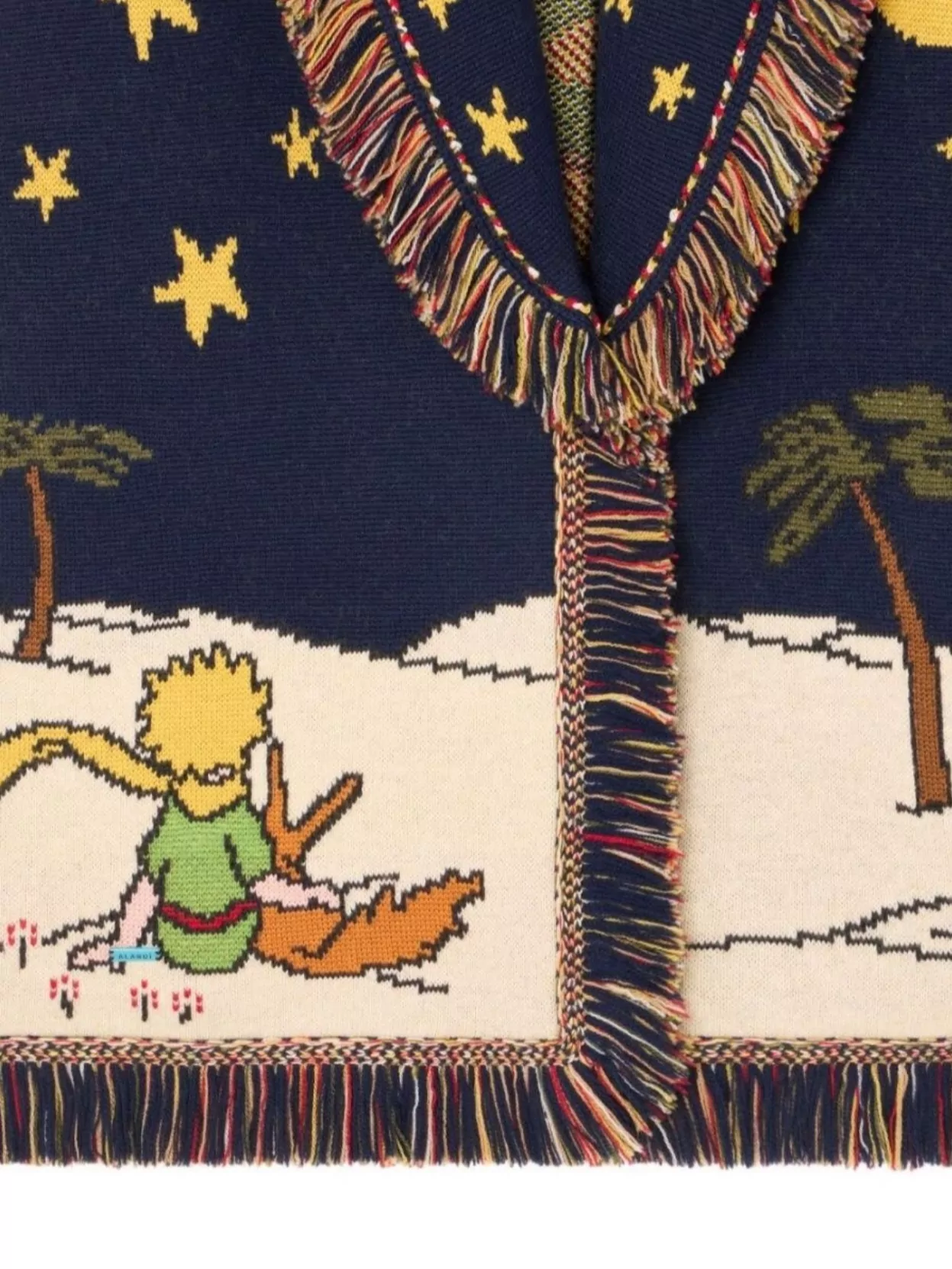 Alanui The Little Prince Long Cardigan With Fringe