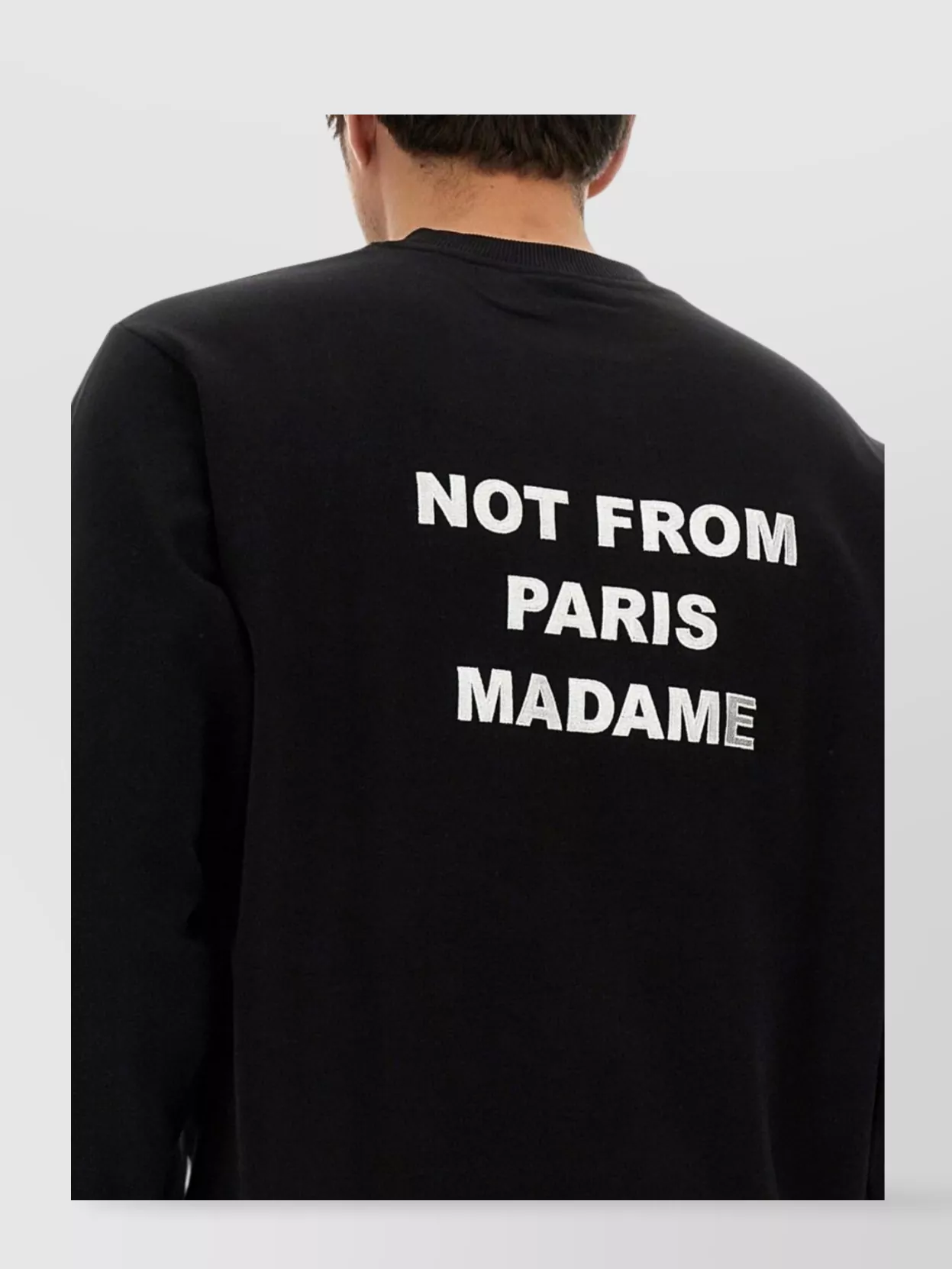 Drôle De Monsieur Crew Neck Text Print Sweater