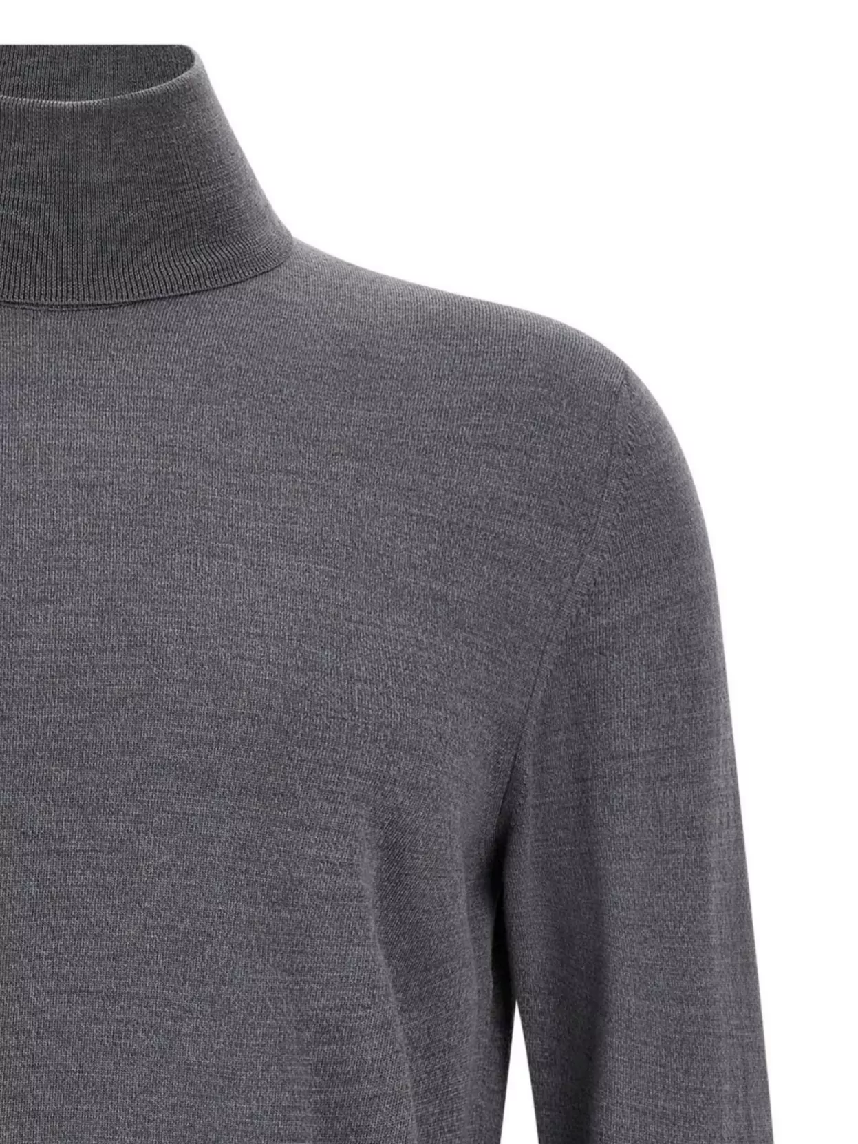 Zanone Turtleneck Knit Sweater With Ribbed Cuffs