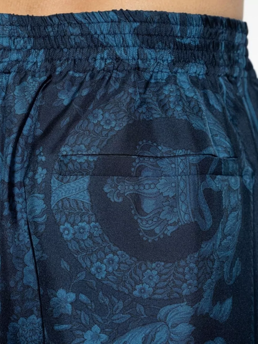 Versace Printed Silk Bermuda Shorts