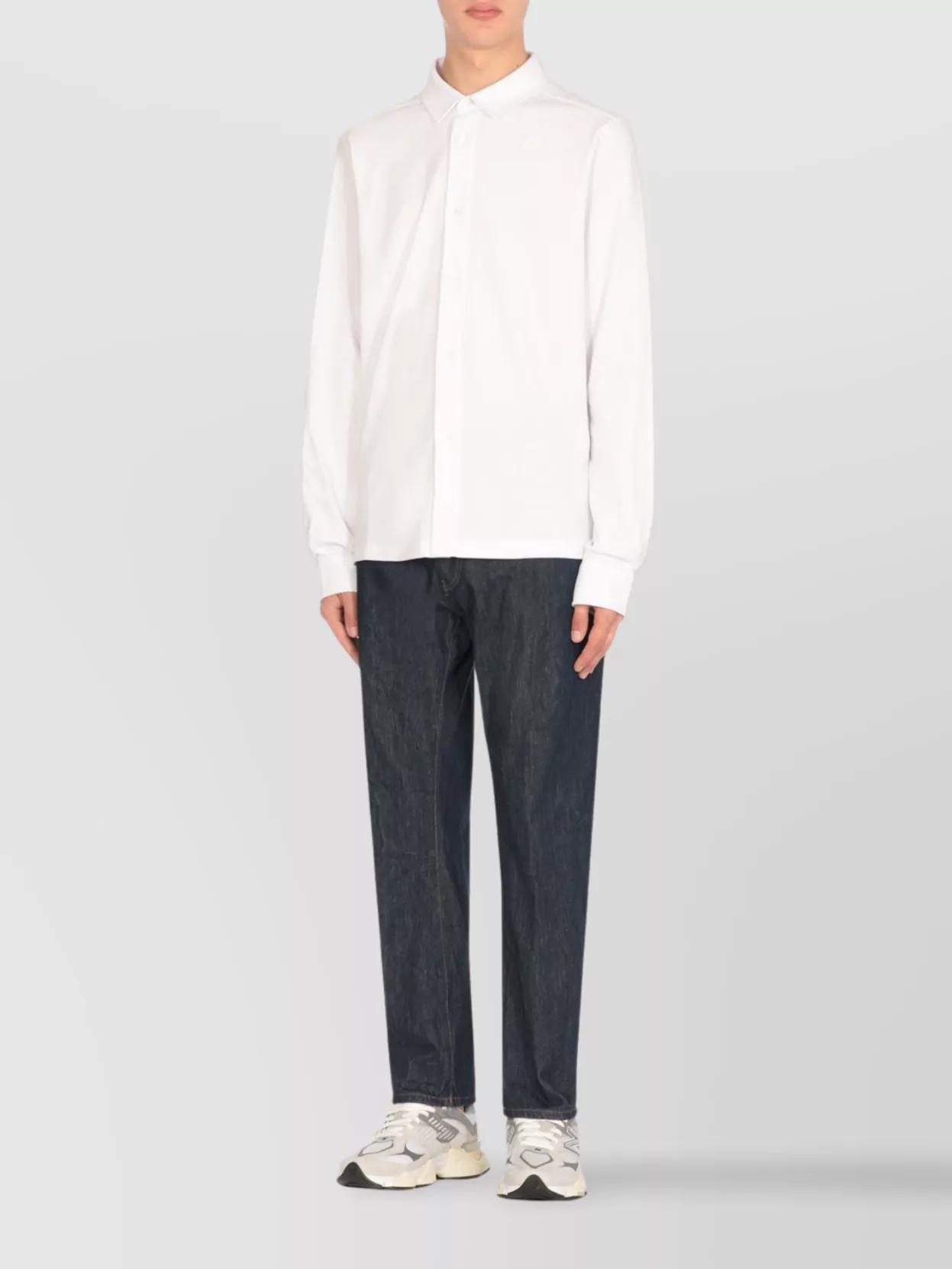 K-Way Cotton Shirt With Button-Down Collar And Long Sleeves