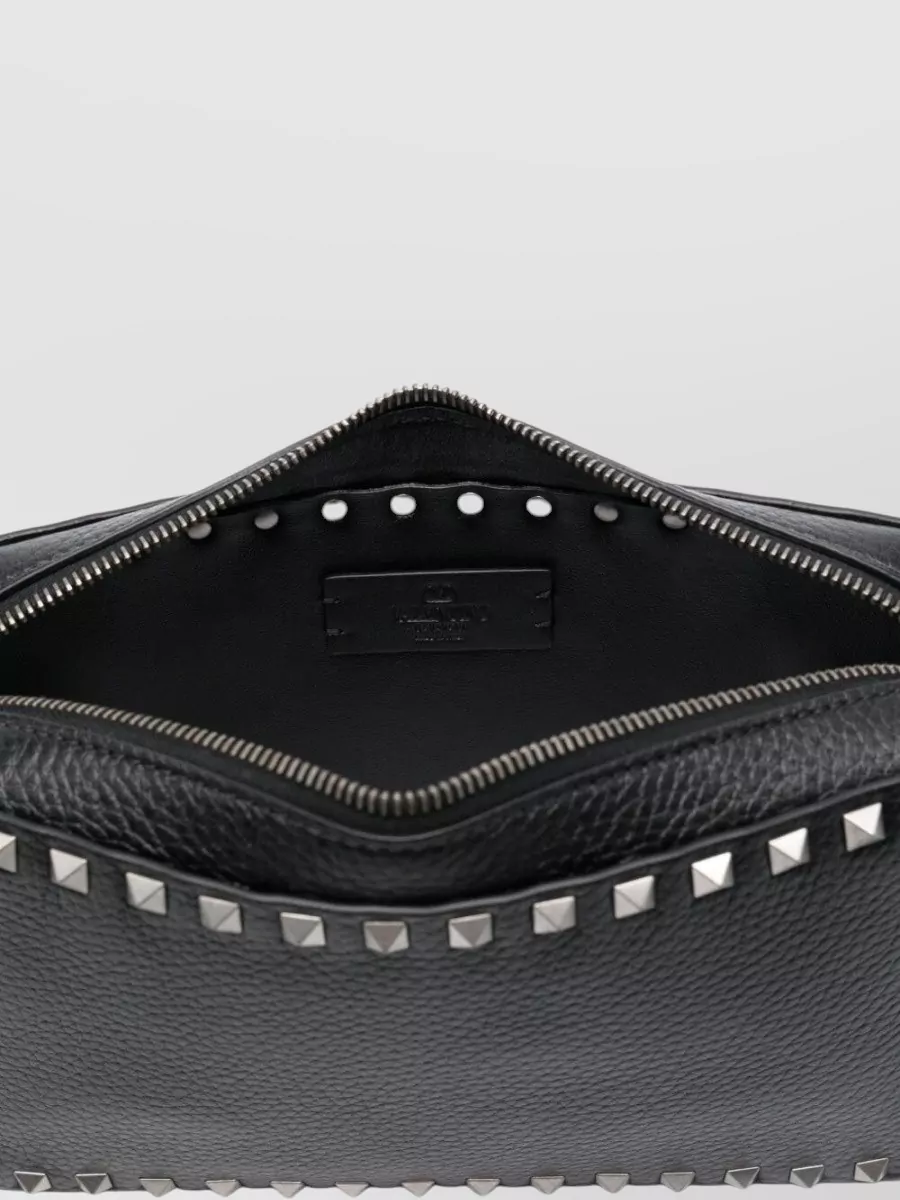 Valentino Garavani Leather Studded Shoulder Bag