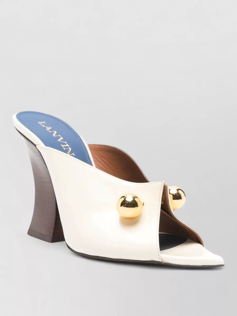 Lanvin leather open-toe mules