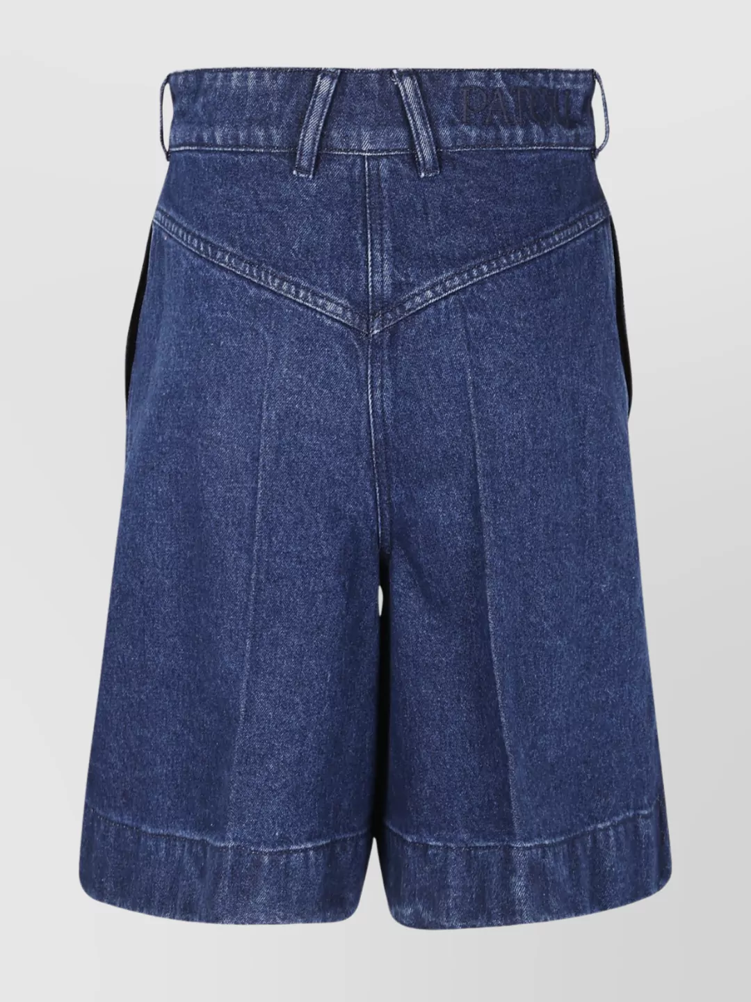 Patou High Waist Denim Bermuda Shorts