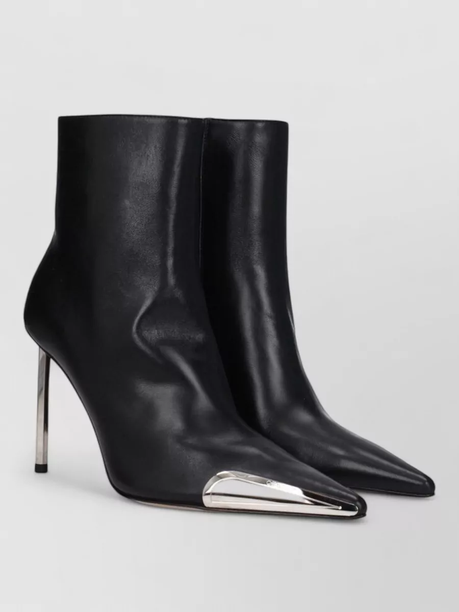 Off-White Leather Ankle Boots