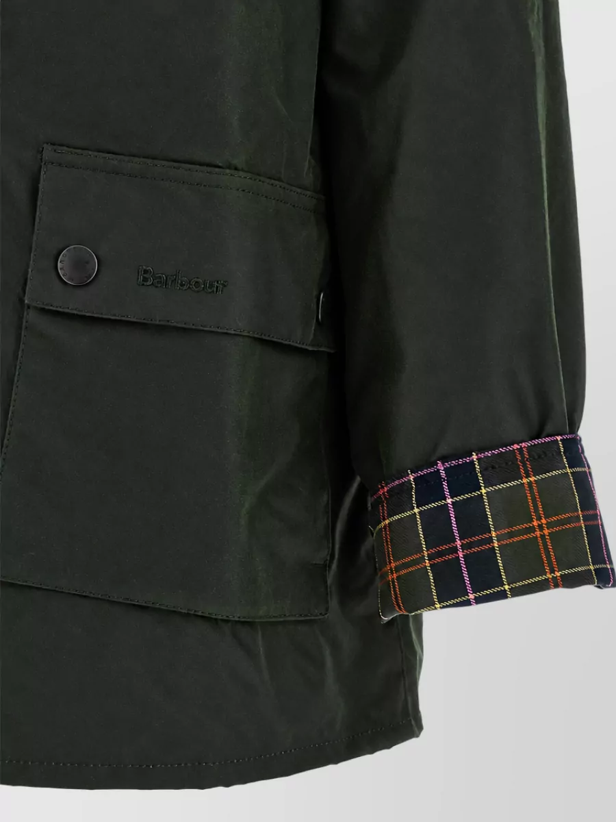 Barbour Waxed Cotton Single Breasted Coat