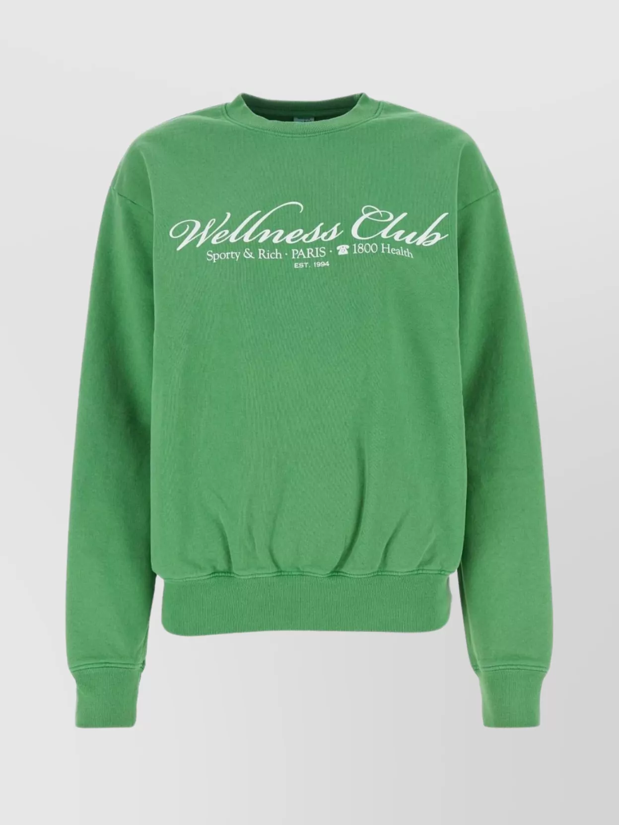 Sporty And Rich Cotton Crew Neck Sweatshirt In Green