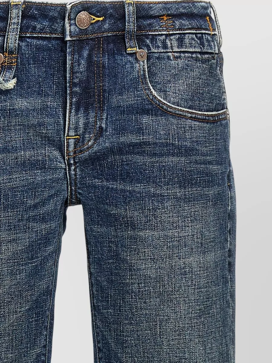 R13 Denim Low-Rise Flared Jeans
