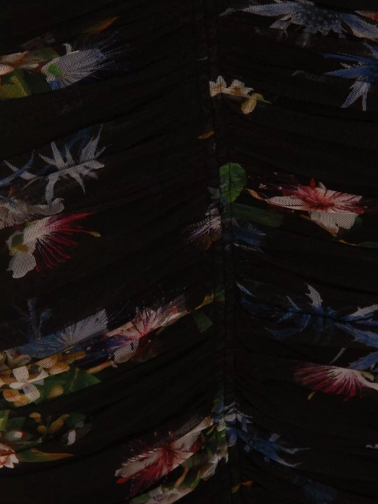 Blumarine Floral Midi Dress Long Sleeves In Multi