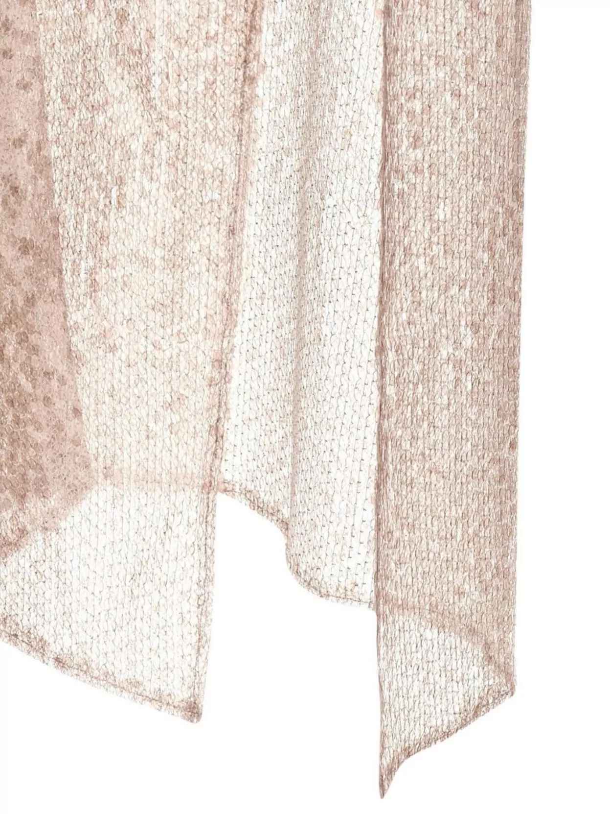The Andamane Maxi Dress With Spaghetti Straps And Sequins In Neutral