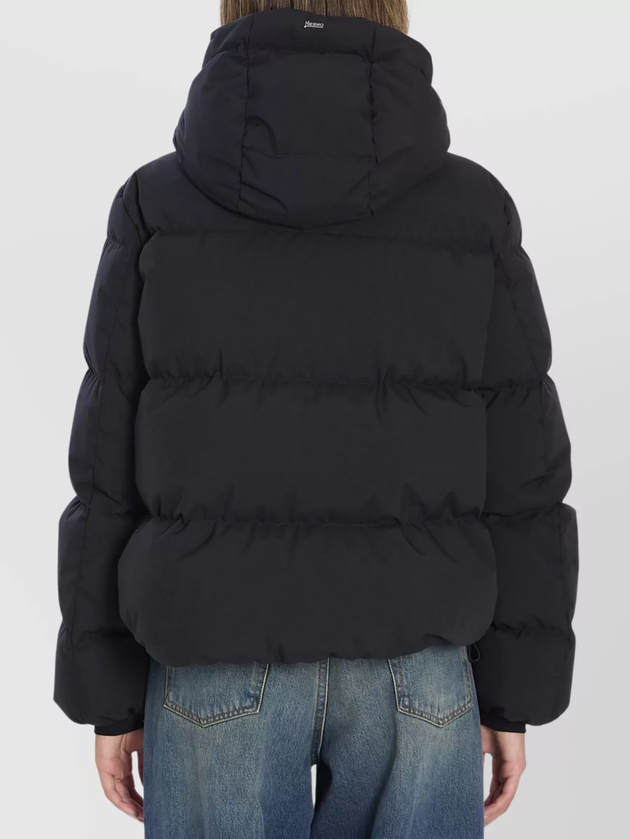 Herno Women Double-layer Down Jacket With Hood In Black