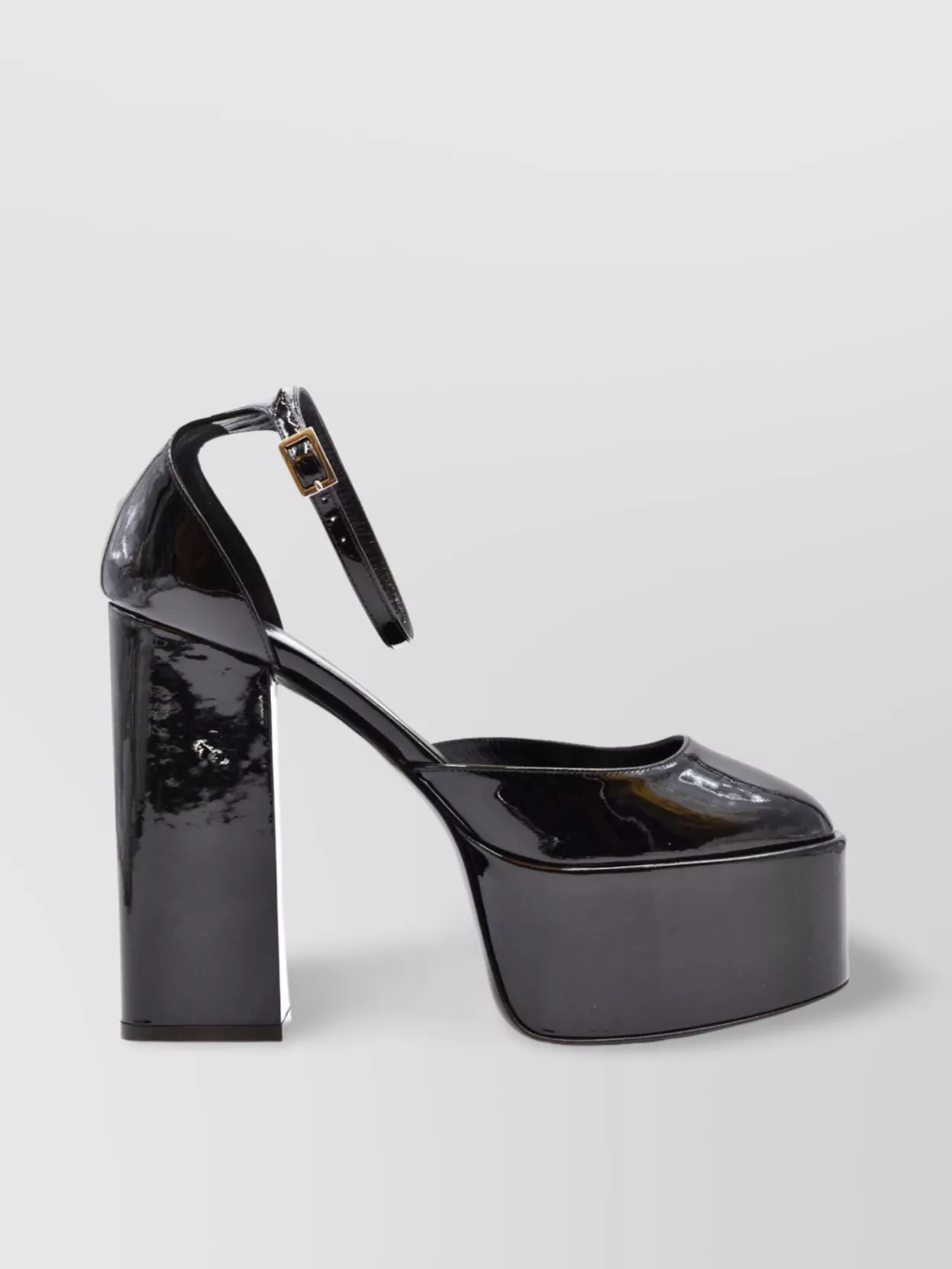 Paris Texas Platform sandals patent finish open toe