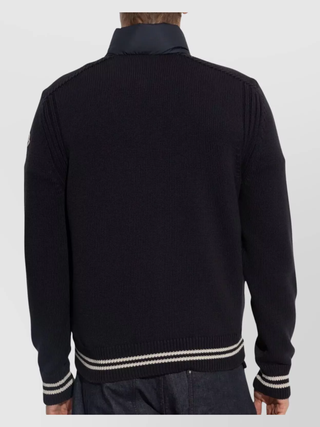 Moncler High Neck Long Sleeve Padded Cardigan
