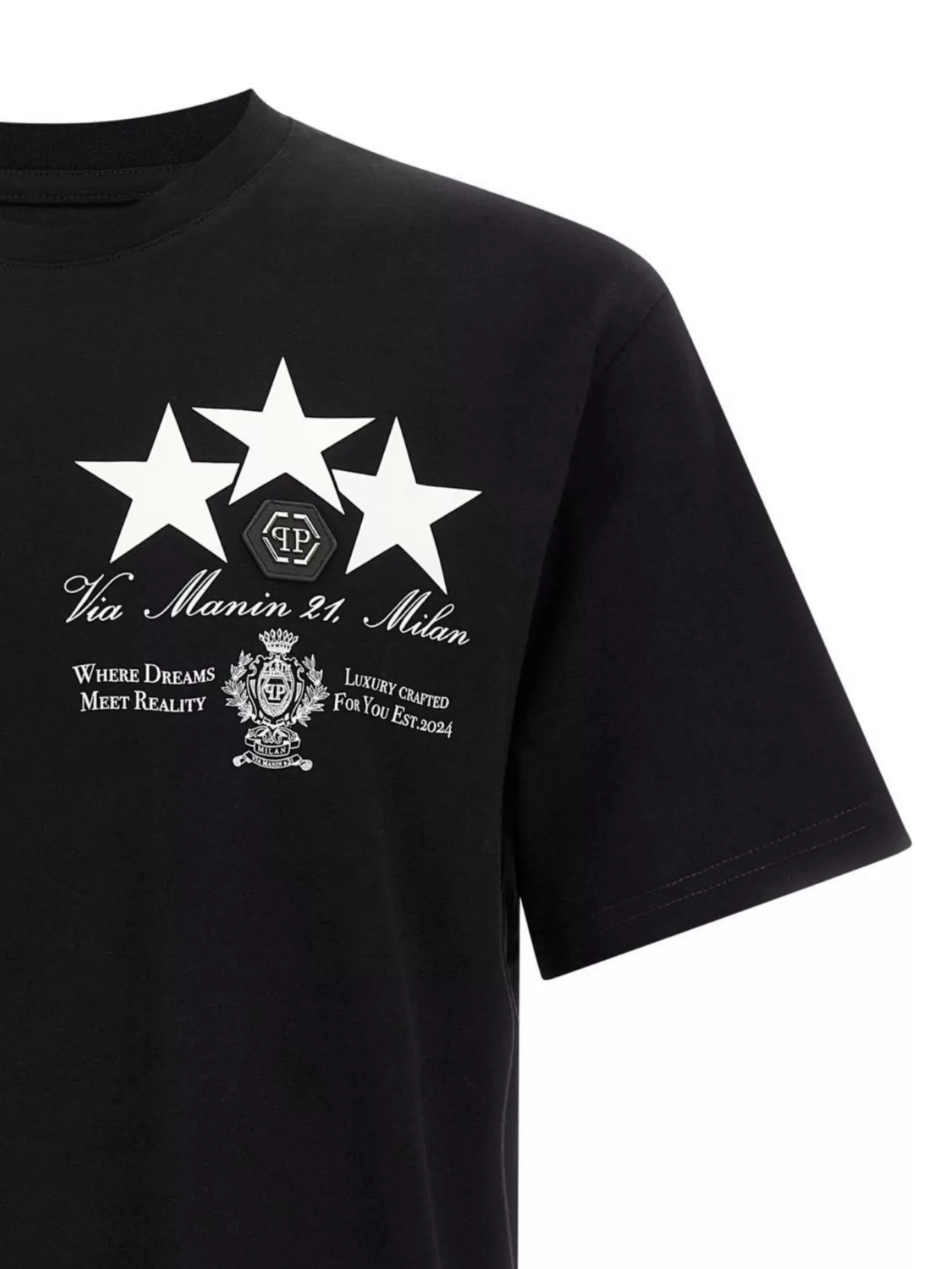 Philipp Plein Crew Neck Graphic Print Short Sleeves T-Shirt