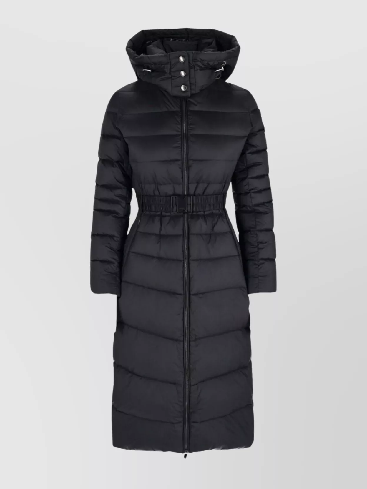 Tatras Quilted Hooded Jacket Belted Waist