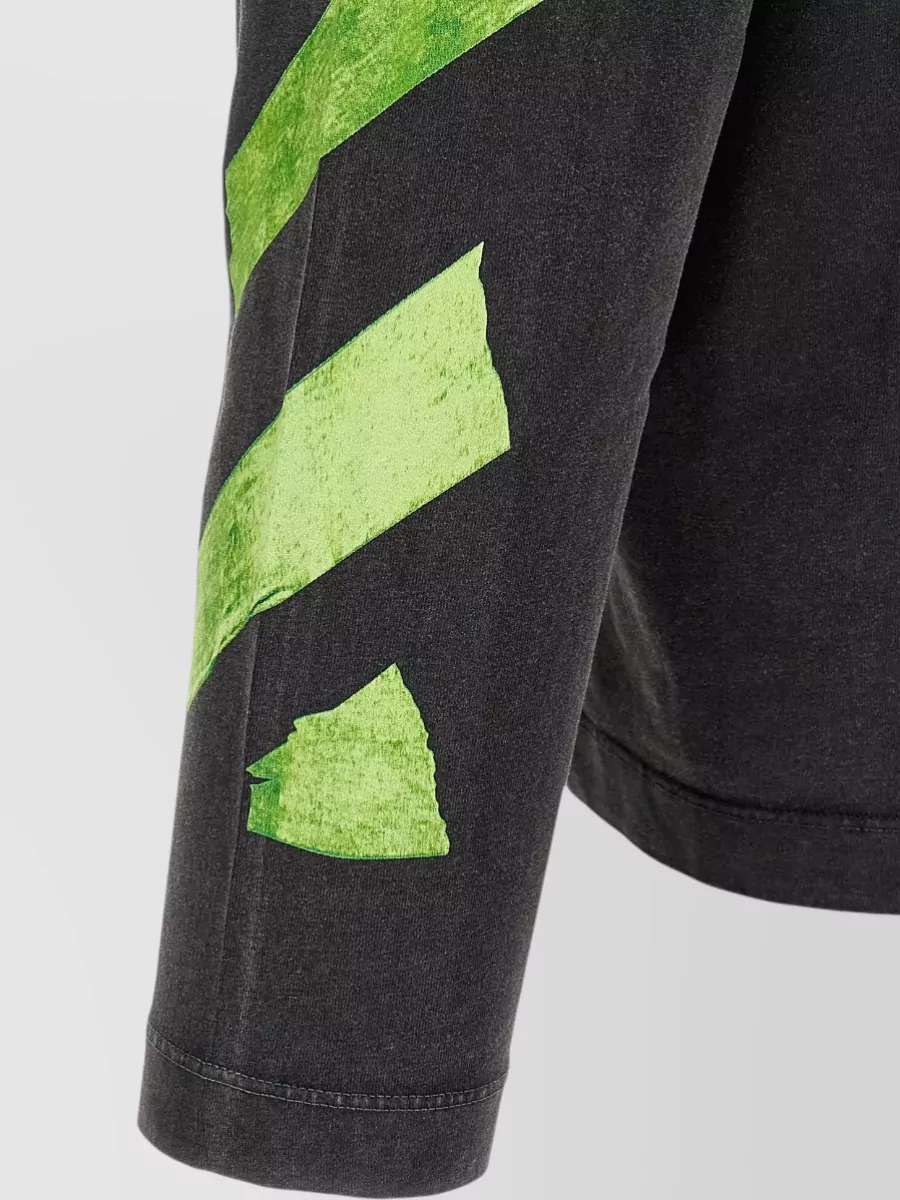 Off-White Cotton Printed Long-Sleeve T-Shirt