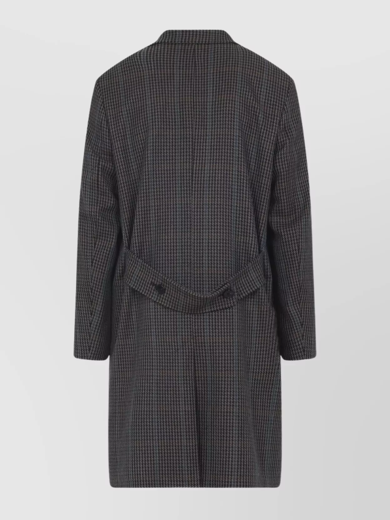 Paul Smith Men's Overcoat With Notch Lapel And Back Belt Detail In Gray