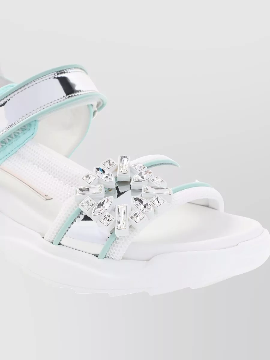 Roger Vivier Leather Crystal-Embellished Sandals