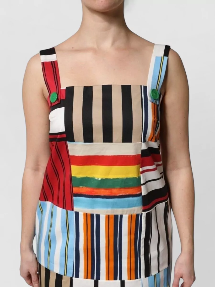 Dolce&Gabbana Striped Sleeveless Mini Dress