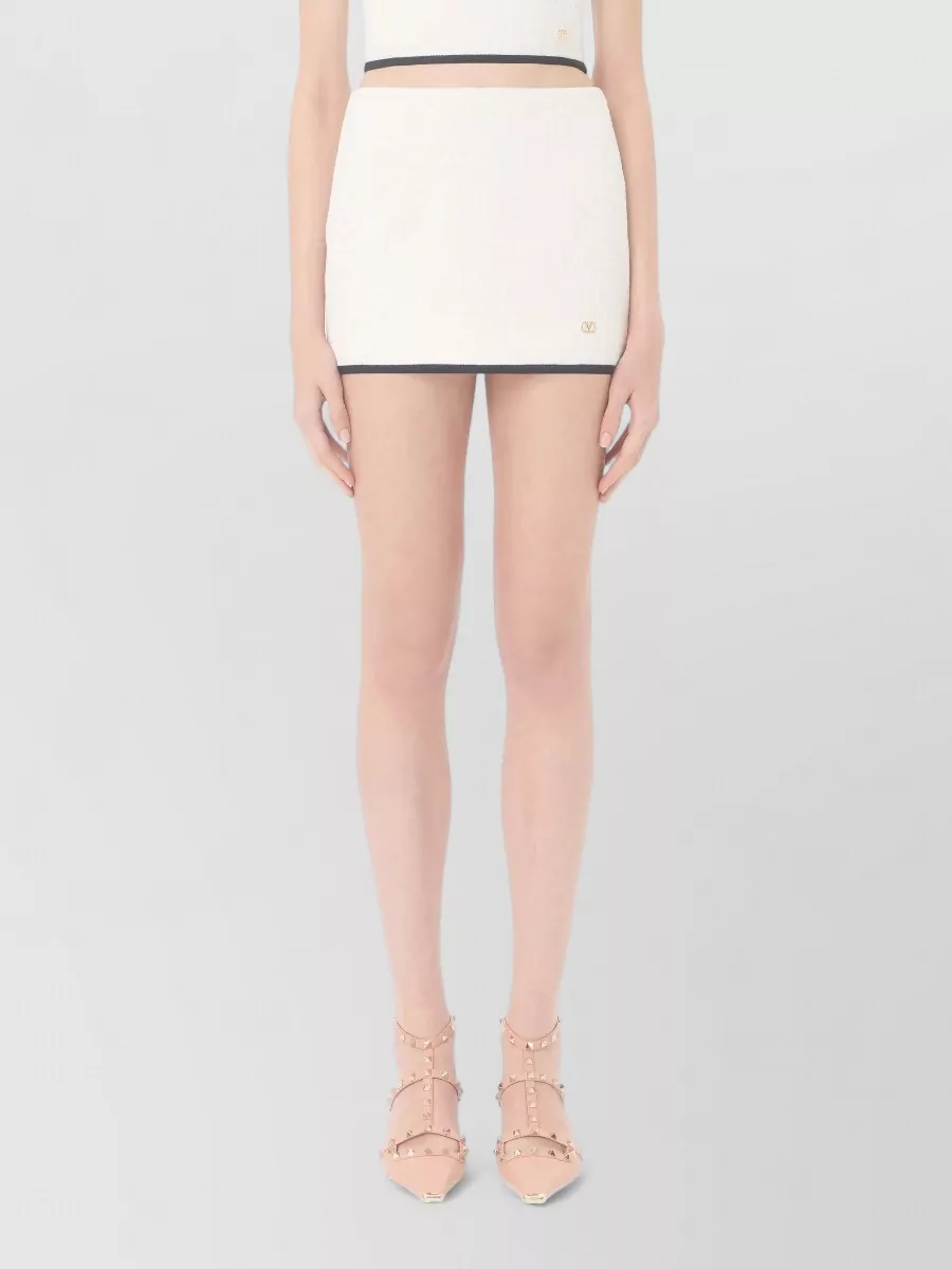 Valentino Garavani Cotton Tweed Mini Skirt