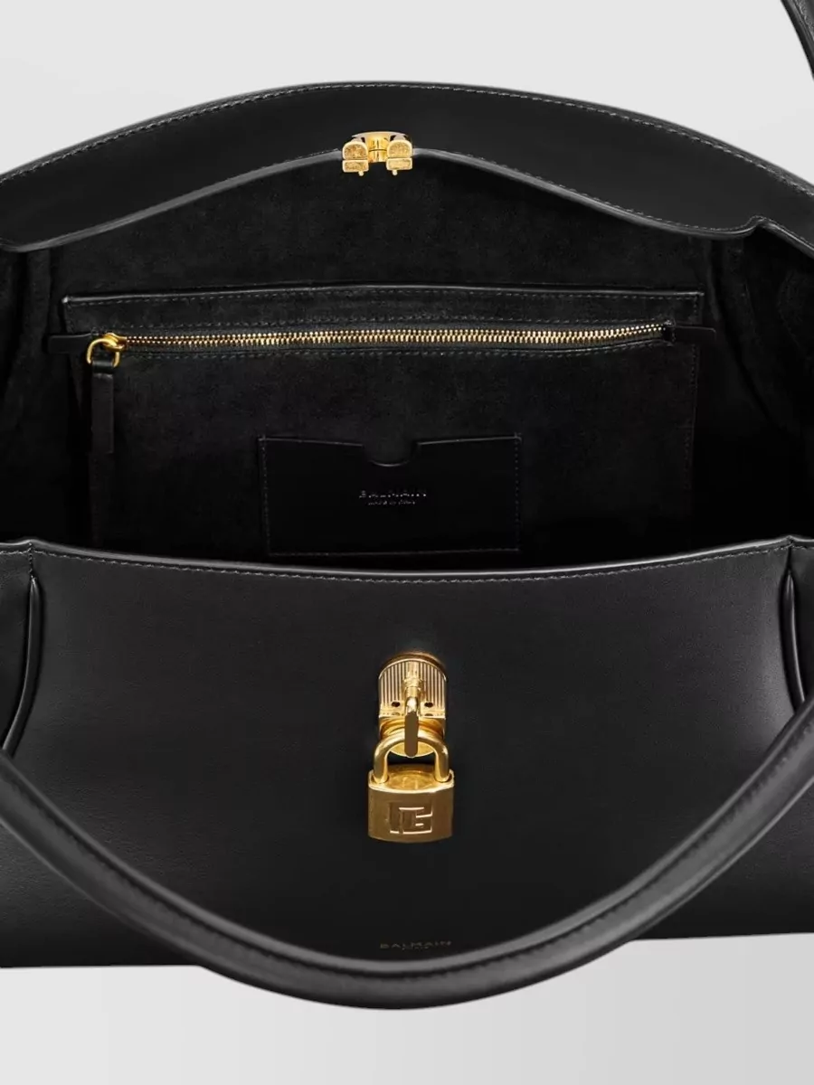 Balmain Classic Handle Bag M Leather Shoulder Bag