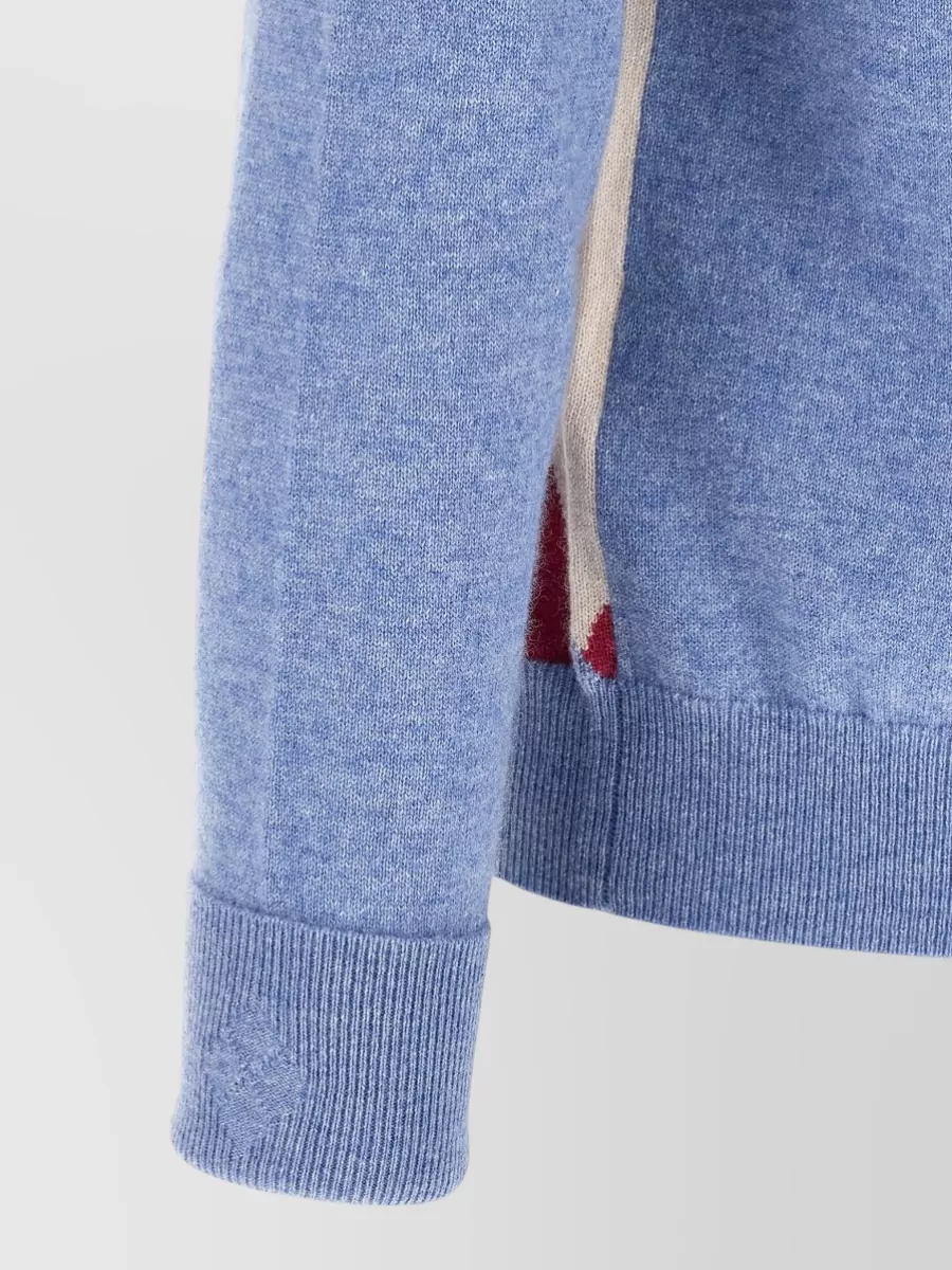 Ballantyne Cashmere Diamond Intarsia Crew Neck Sweater