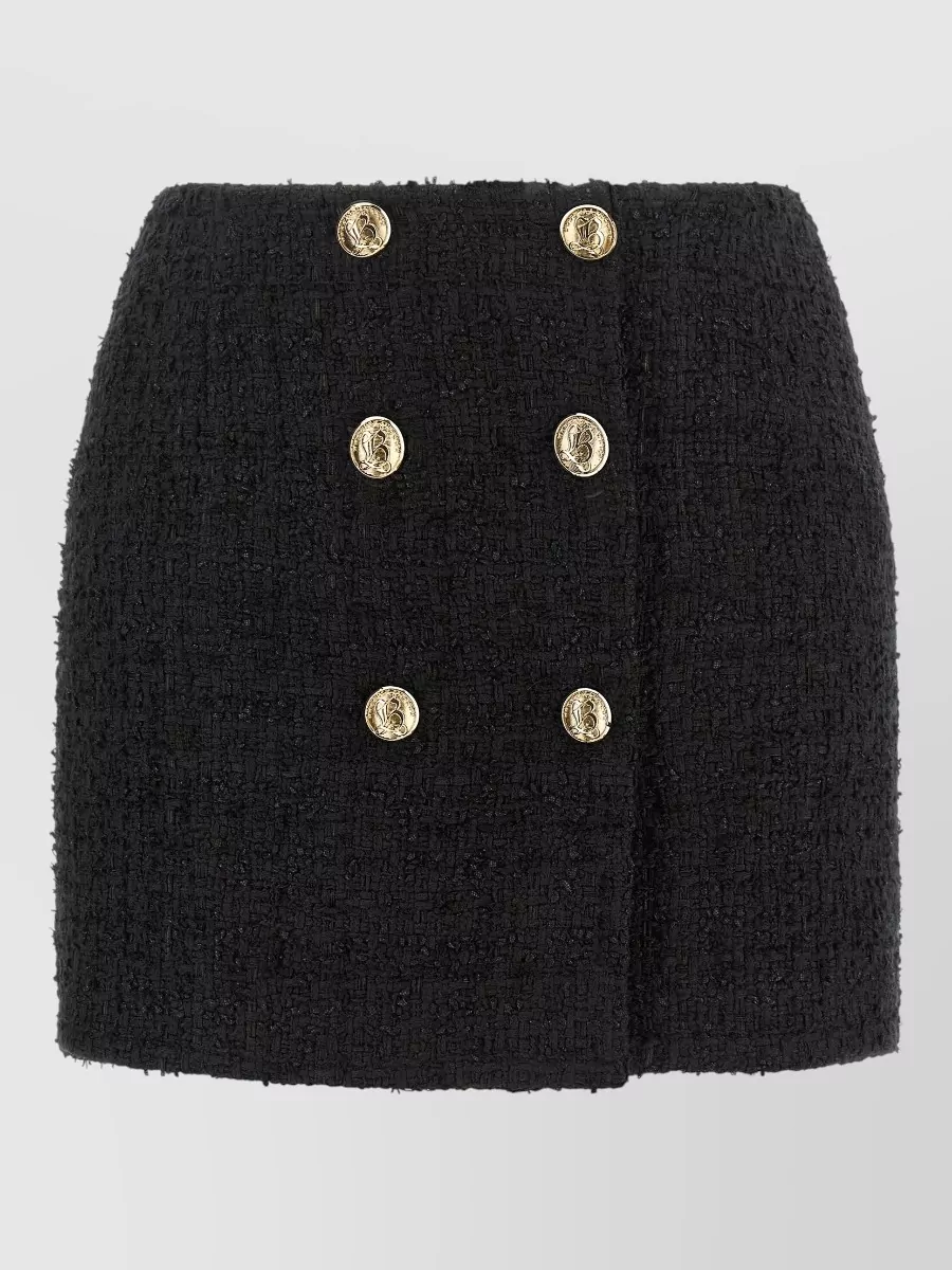 Balmain Bouclé high-rise mini skirt