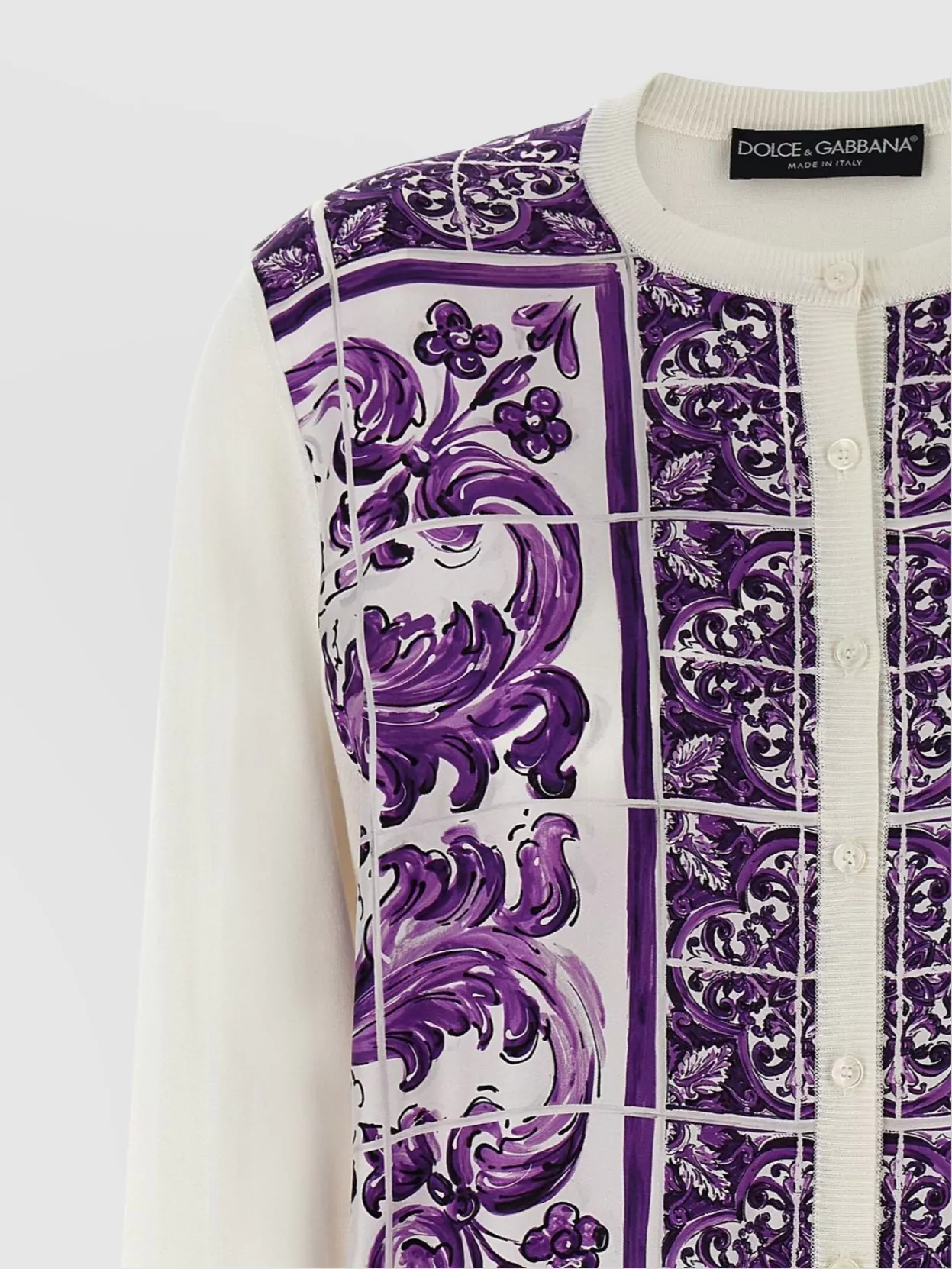 Dolce & Gabbana 'maiolica' Print Cardigan In Multi