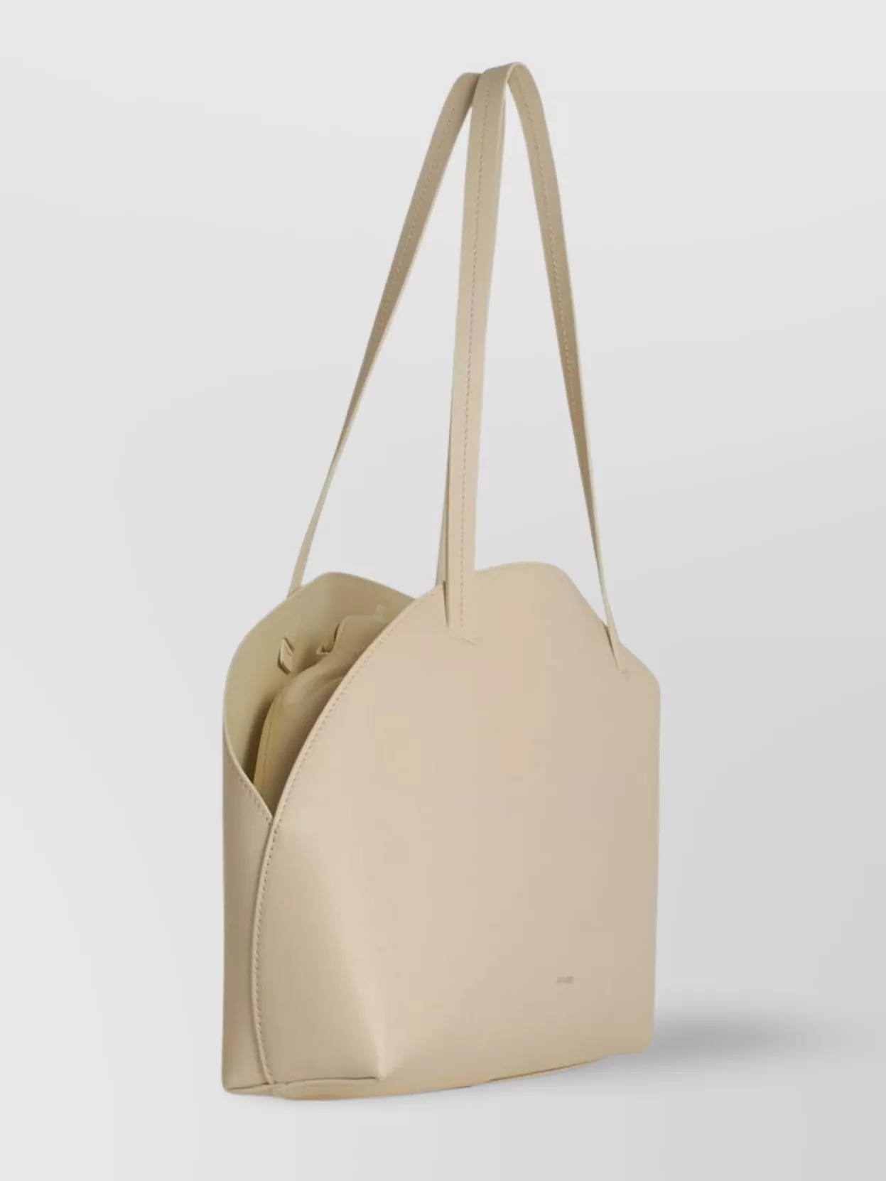 Jil Sander 'Curve Media' Leather Crossbody Bag