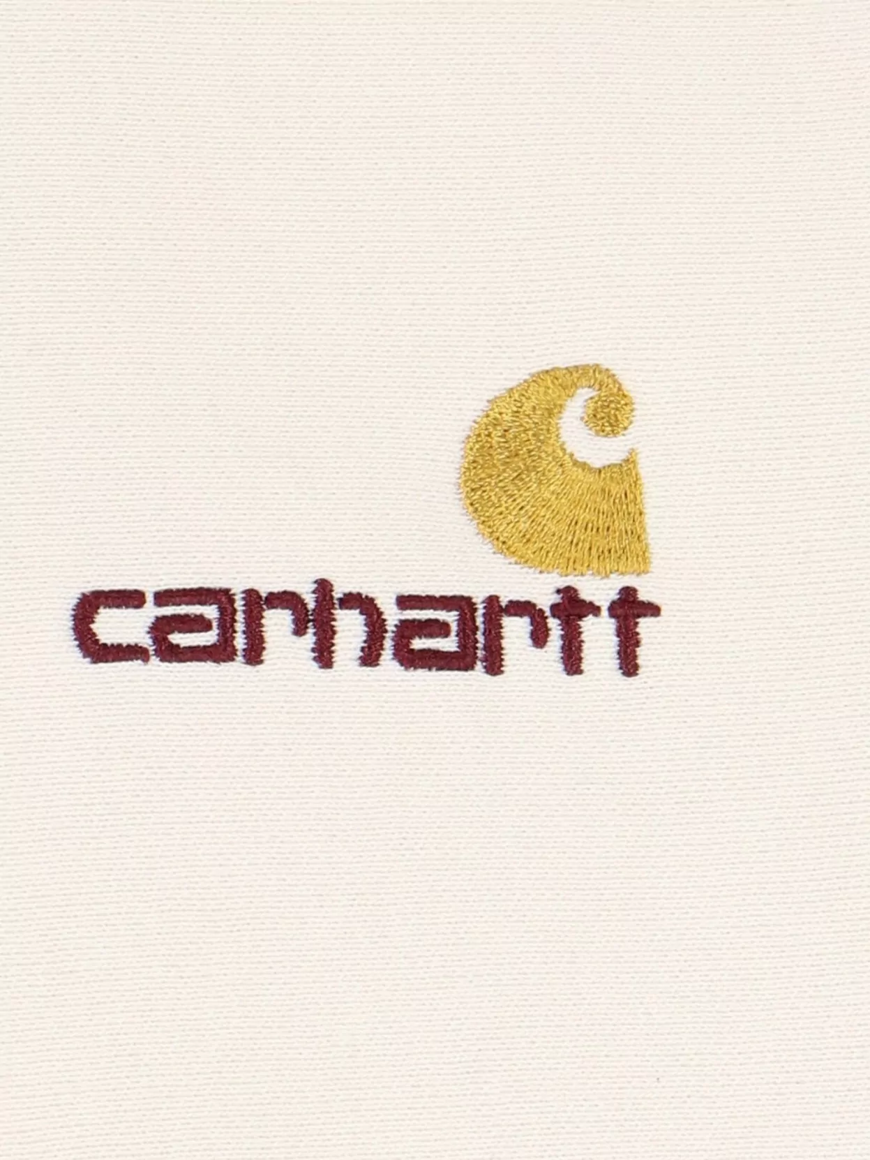 Carhartt Hooded American Script Sweatshirt Natrual In White