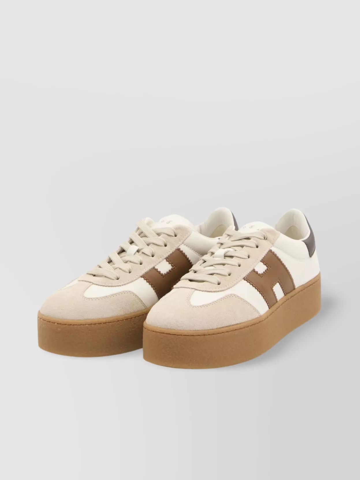 Hogan H698 Platform Sneakers In Brown