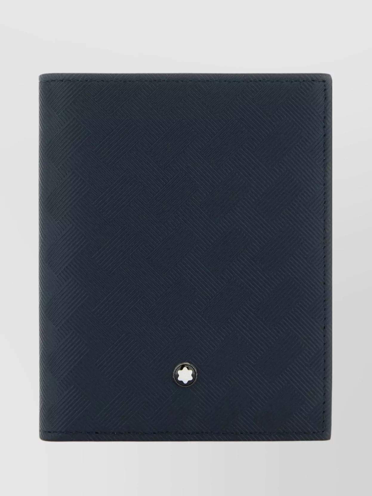 Shop Montblanc Leather Wallet With Bifold Design And Embossed Motif