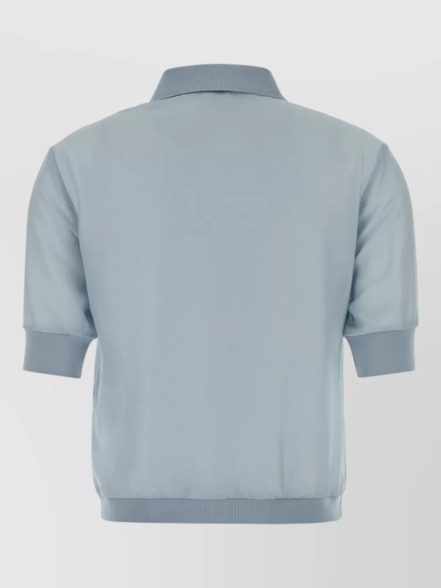 Jacob Cohen Silk Wool Short-Sleeve Polo Shirt