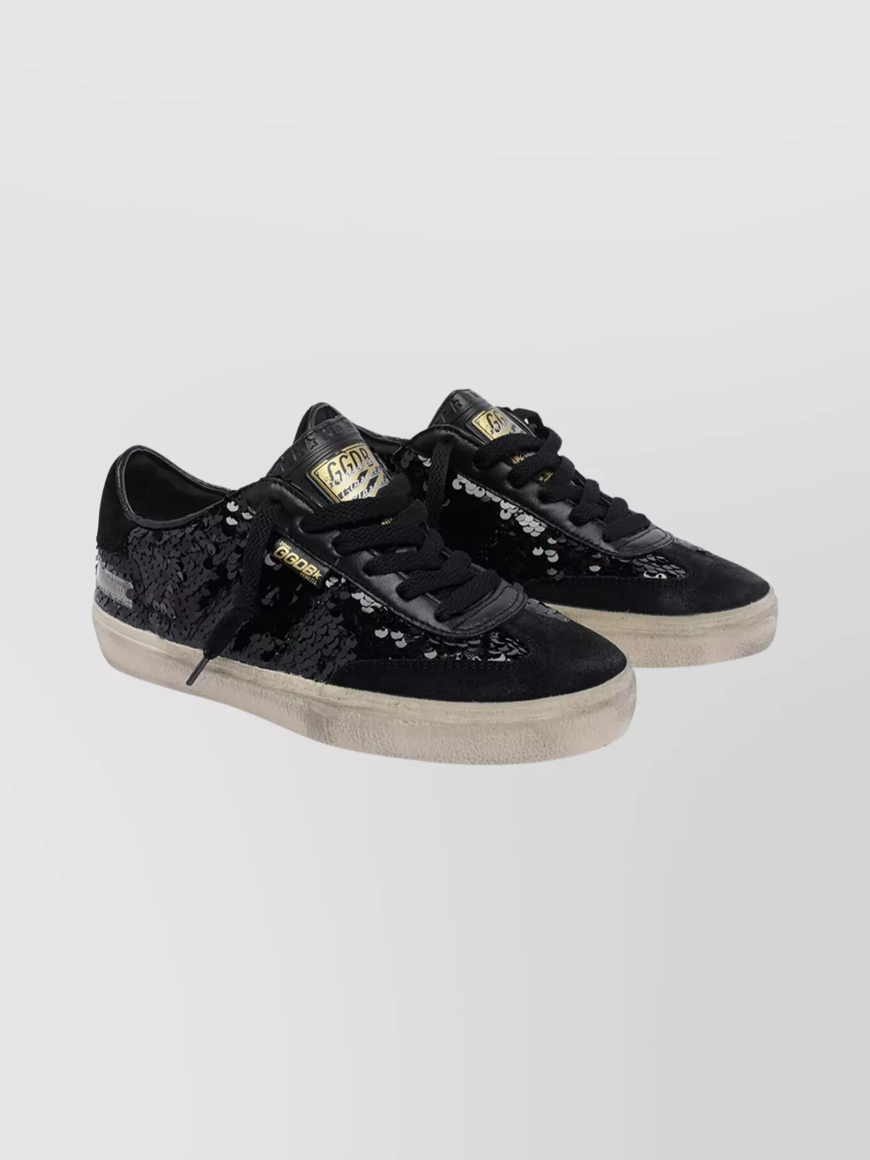 Golden Goose Sequin Embellished Round Toe Sneakers