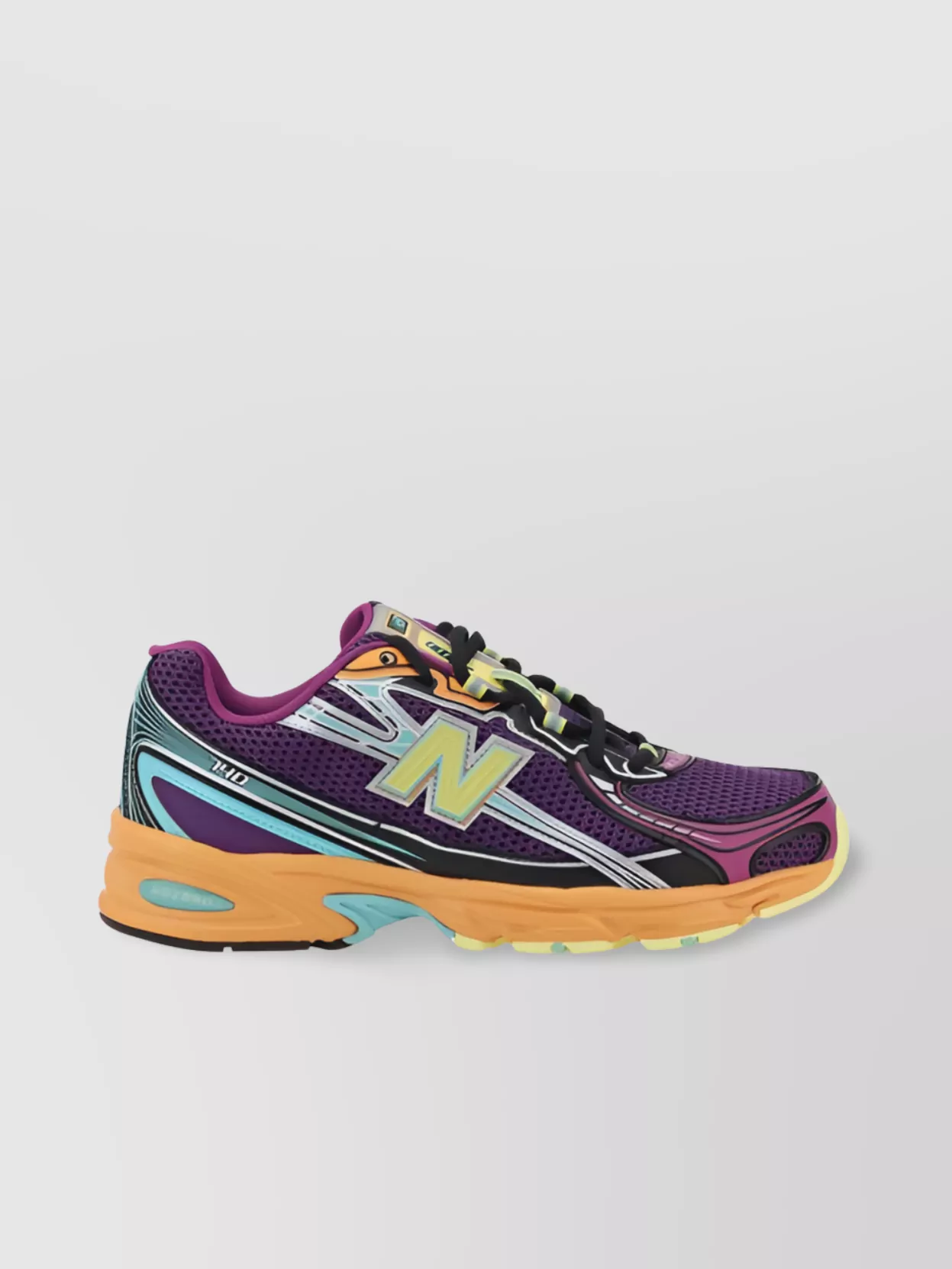 New Balance 740 Leather-trimmed Mesh Sneakers In Purple
