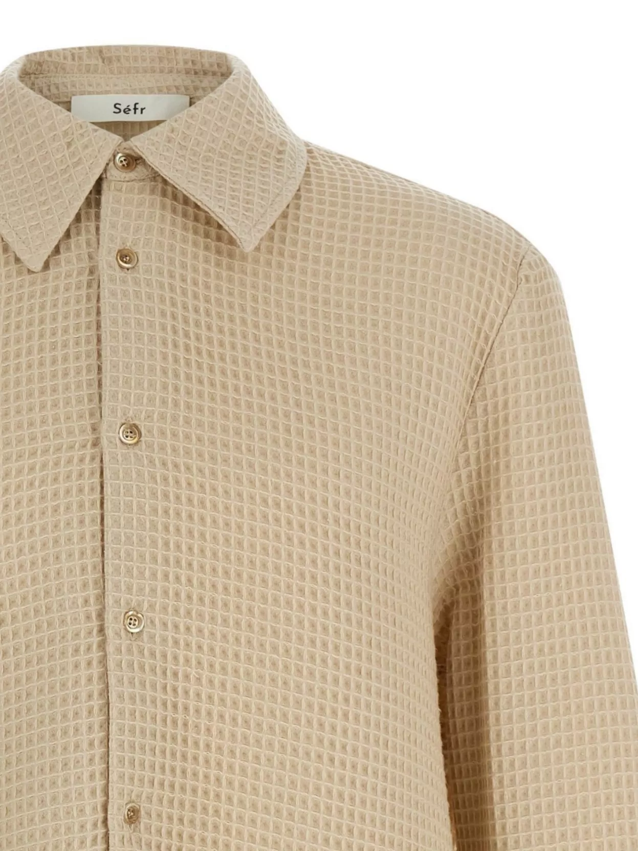 Séfr Textured Fabric Long Sleeve Shirt