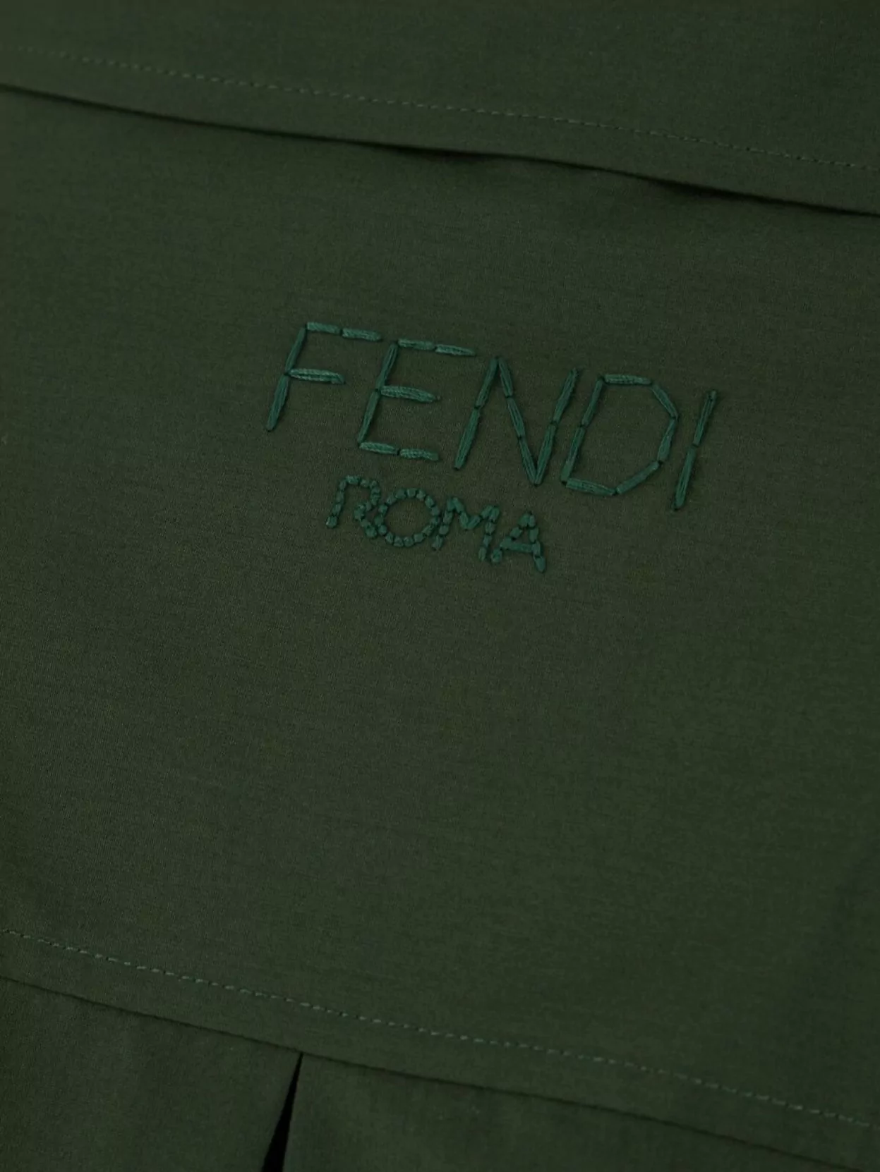 Fendi Cotton Shirt With Chest Pockets And Short Sleeves