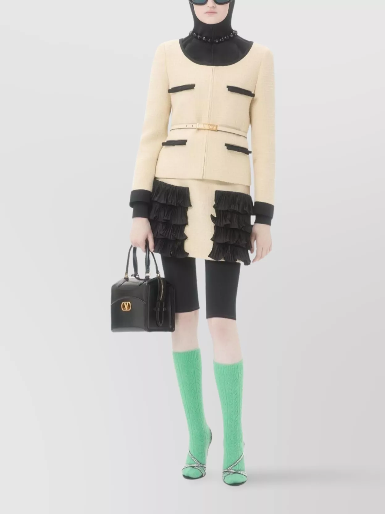 Valentino Garavani Textured Fabric Jacket Featuring Pockets