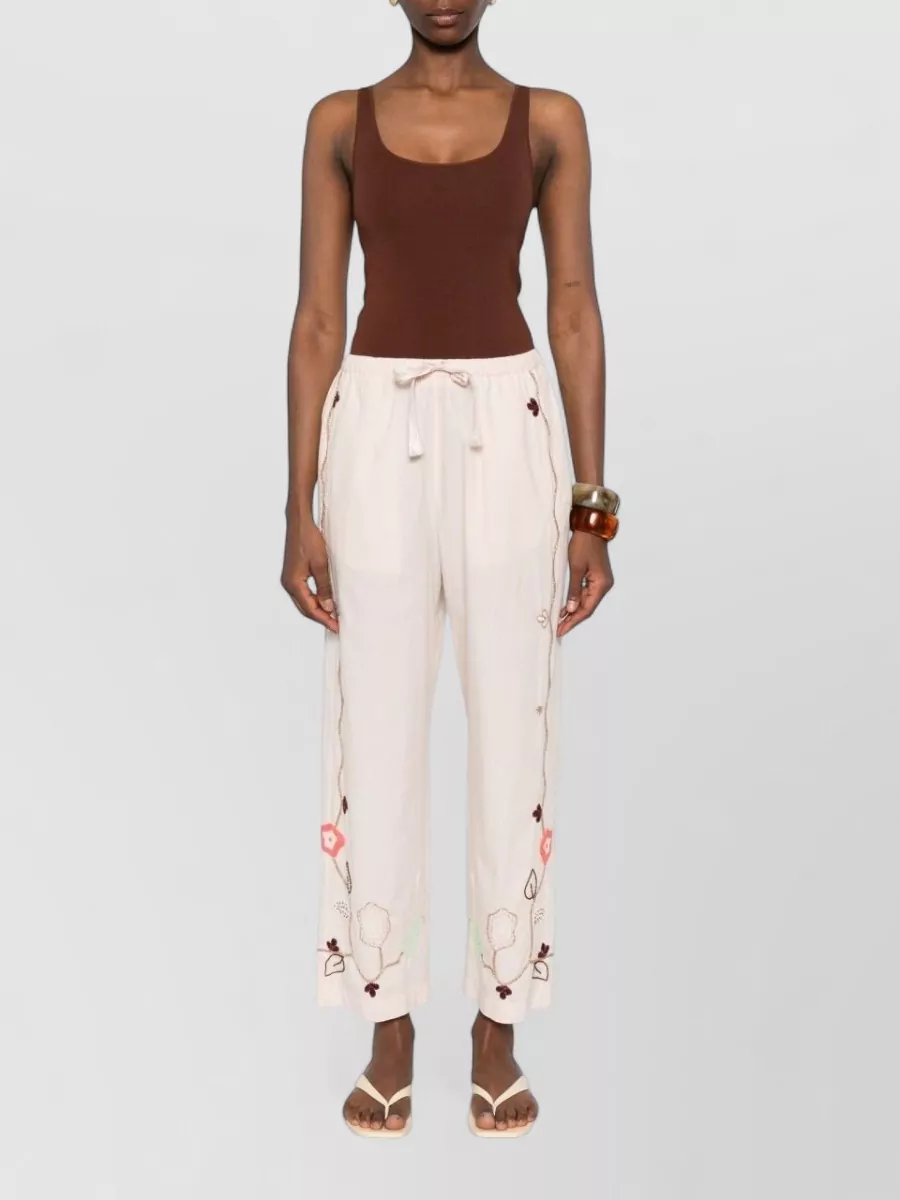 Forte Forte Embroidered Wide-Leg Trousers