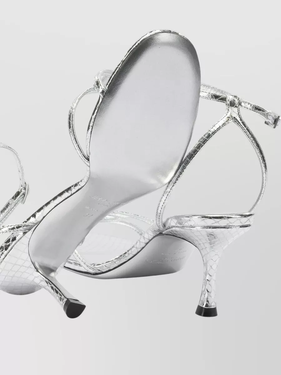 Jimmy Choo Metallic Open Toe Heeled Sandals In Multi