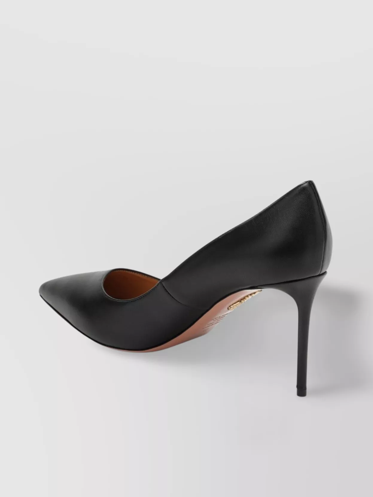 Aquazzura Leather Pointed Toe Stiletto Heel Pumps In Black