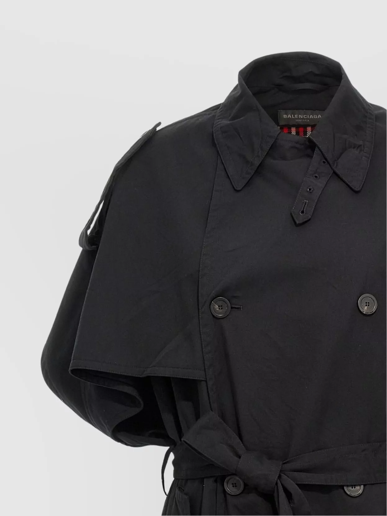 Balenciaga Stole Trench Coat Belted Waist