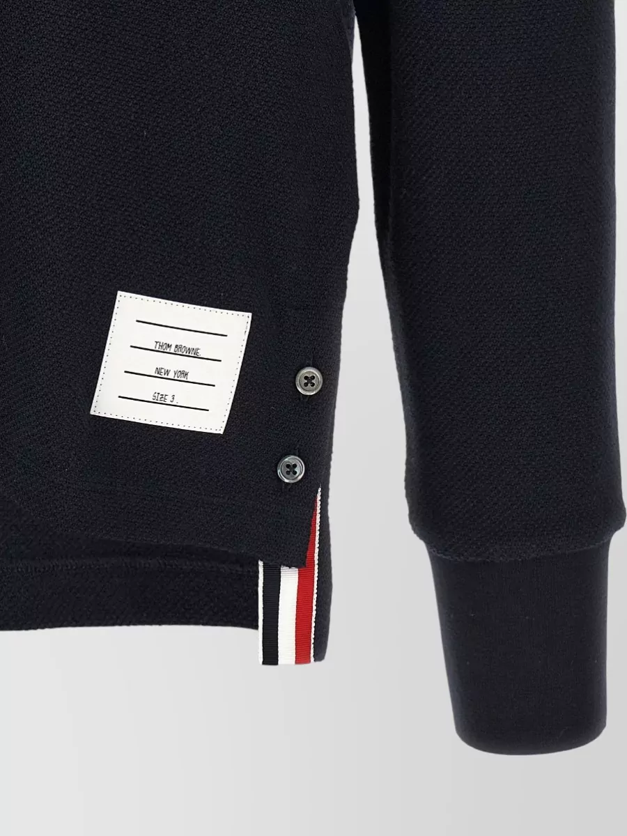 Thom Browne Polo Shirt Four Bar Stripe Sleeves