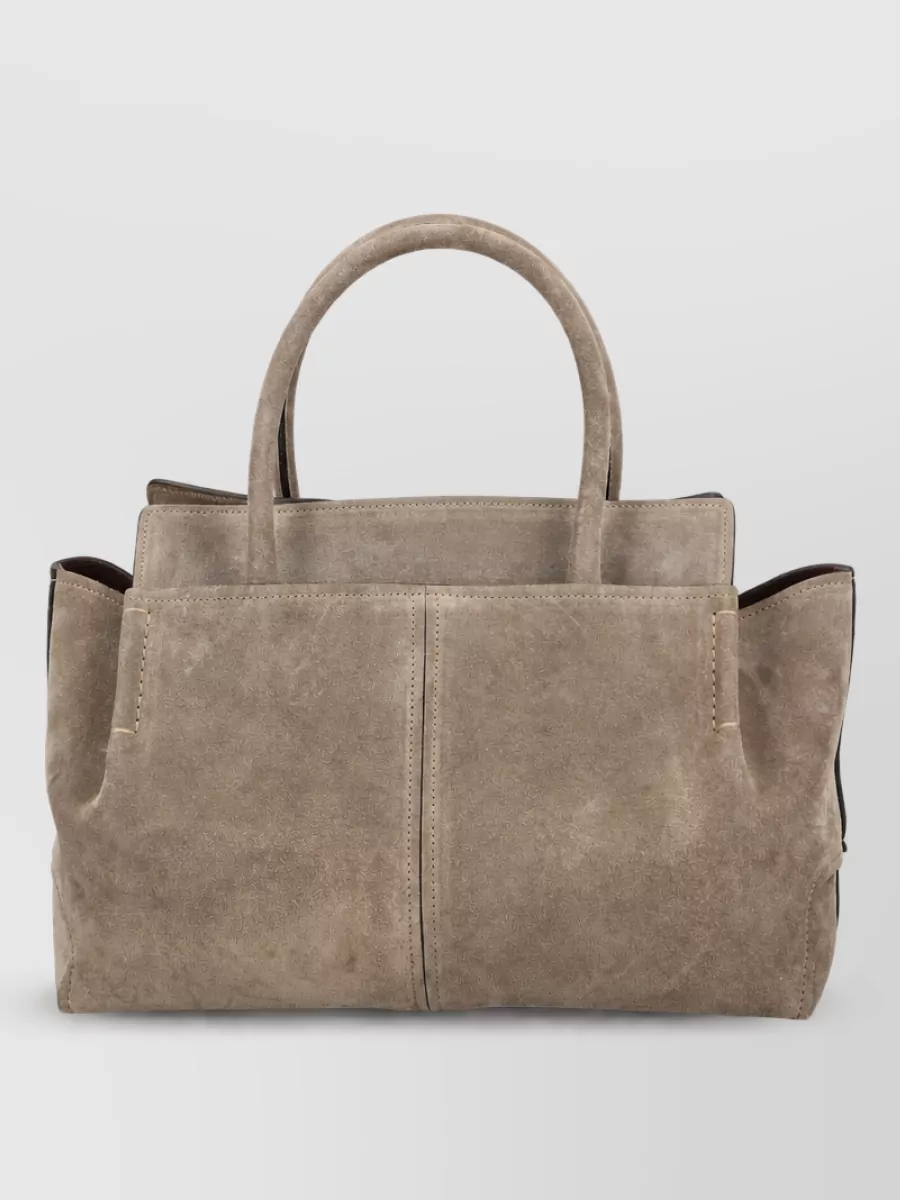 Tod's T Timeless Suede Tote Bag