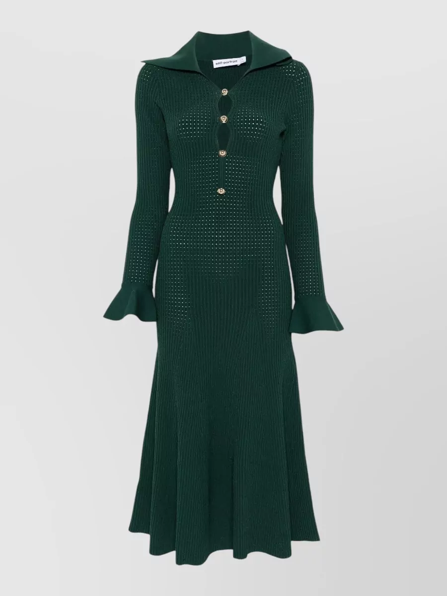 Self-Portrait Cutout knit midi dress